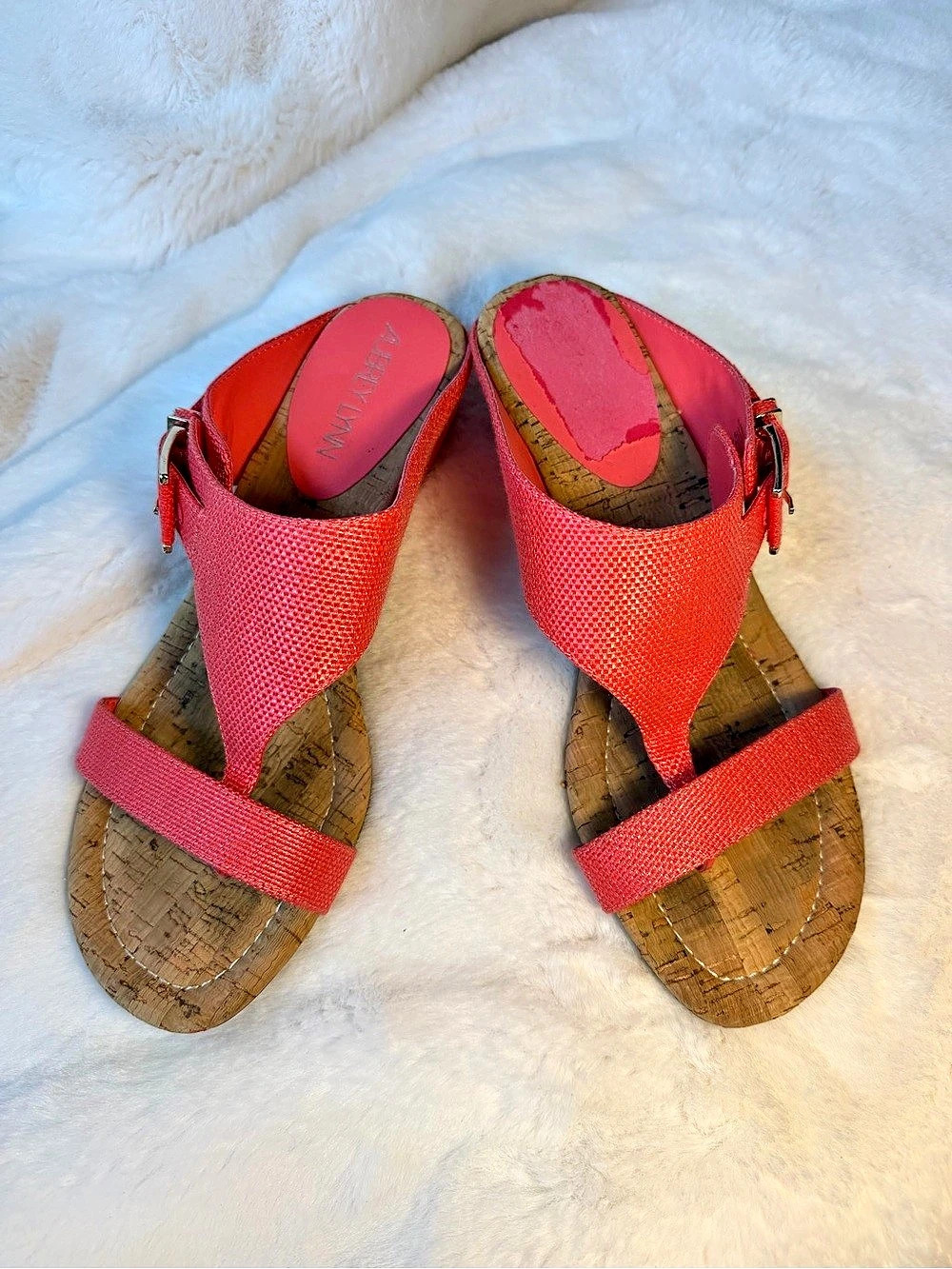 Abrey Lynn Coral Wedge Sandals Size 6.5